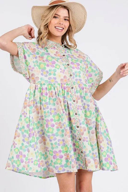 SAGE+FIG Floral Babydoll Short Sleeves Dress Trendsi 72e5e69a-dd7b-4159-beb0-eaca4192c9a1-Max