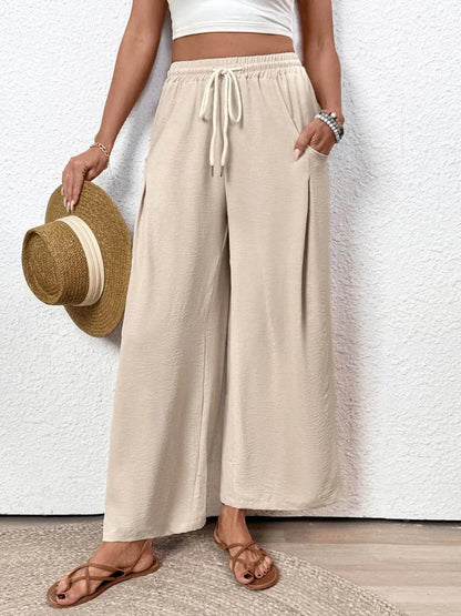 Perfee Drawstring Wide Leg Pants Tan Trendsi 72ffad54-07eb-4541-9c88-d9991d2ef54f-Max