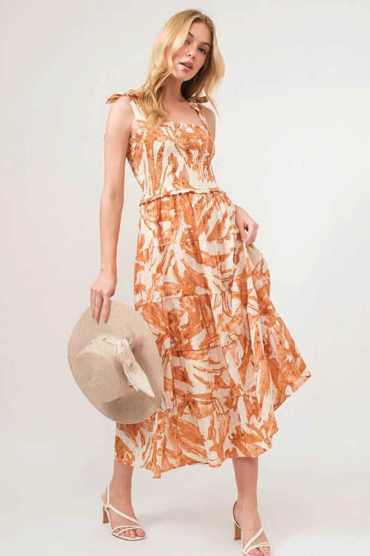And The Why Tie Shoulder Smocked Midi Tiered Dress Hazelnut Trendsi 7335c24a-c2b6-475d-8677-7de1a087bfe7-Max