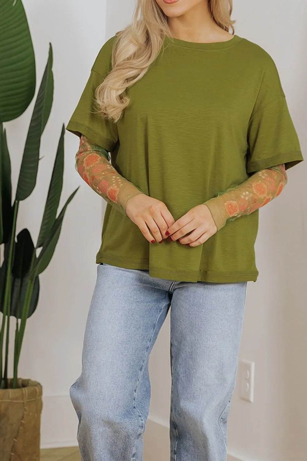Round Neck Mesh Long Sleeve T-Shirt Trendsi 734d9758-8ea4-4076-82f7-d901f57fcc66-Max-Origin