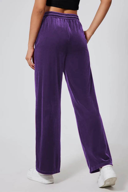 Drawstring Elastic Waist Straight Leg Pants Trendsi 73641fb1-38ef-43d0-87a2-a2c8715f130e-Max