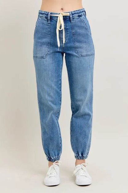 Judy Blue Full Size High Waist Denim Jogger Plus Size MD Trendsi 73c7502a9d864a1bbdea00fb9e2fe73c-Max-Origin