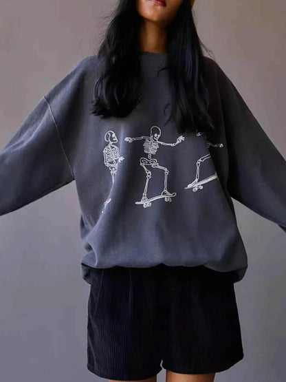 Skeleton Graphic Oversized Sweatshirt Trendsi 73d2201d-edfe-48bc-ab36-5b2b87a9ccf6-Max-Origin
