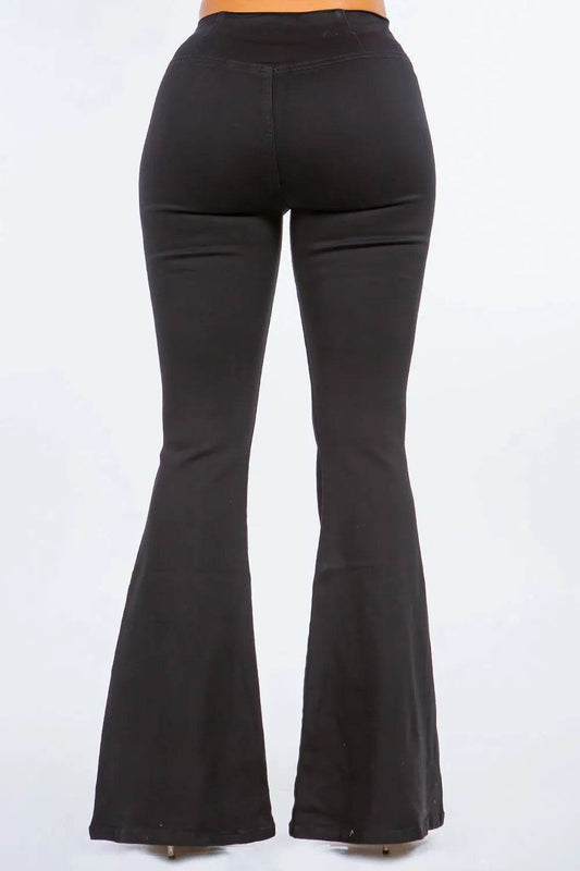 American Bazi High Waist Pull On Flare Jeans Trendsi 73dbaa3c-21b4-4c0a-a406-0933f0c4cde0-Max