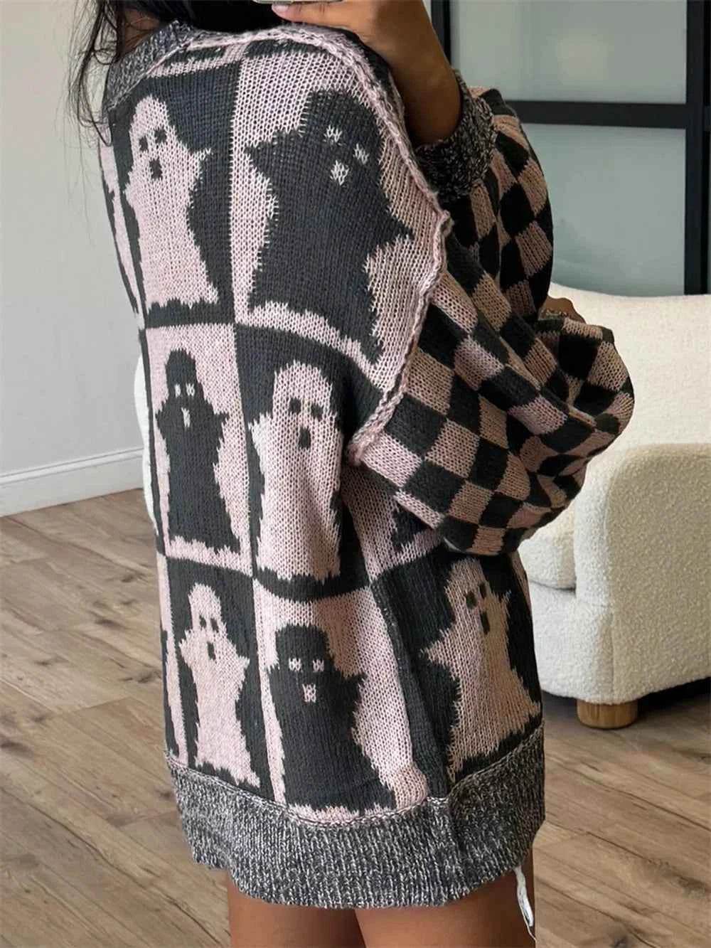 Ghost Dropped Shoulder Long Sleeve Sweater Trendsi 73f86f95-fcc6-4ebd-a39e-da0f7312c8d0-Max