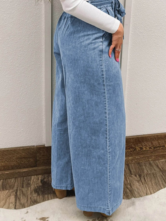 High Waisted Wide Leg Belted Jeans Trendsi 7410a52e-7f72-4bcc-a04b-3e6dff5fda39-Max-Origin