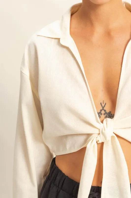 HYFVE Washed Tie Front Crop Top Trendsi 755331bb64204e51bedaf0f2c593a130-Max-Origin