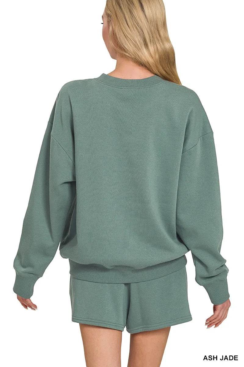 Zenana Fleece Long Sleeve Sweatshirts & Shorts Set Trendsi 757b95d9879041f8b6c91e6f2bfaa309-Max-Origin