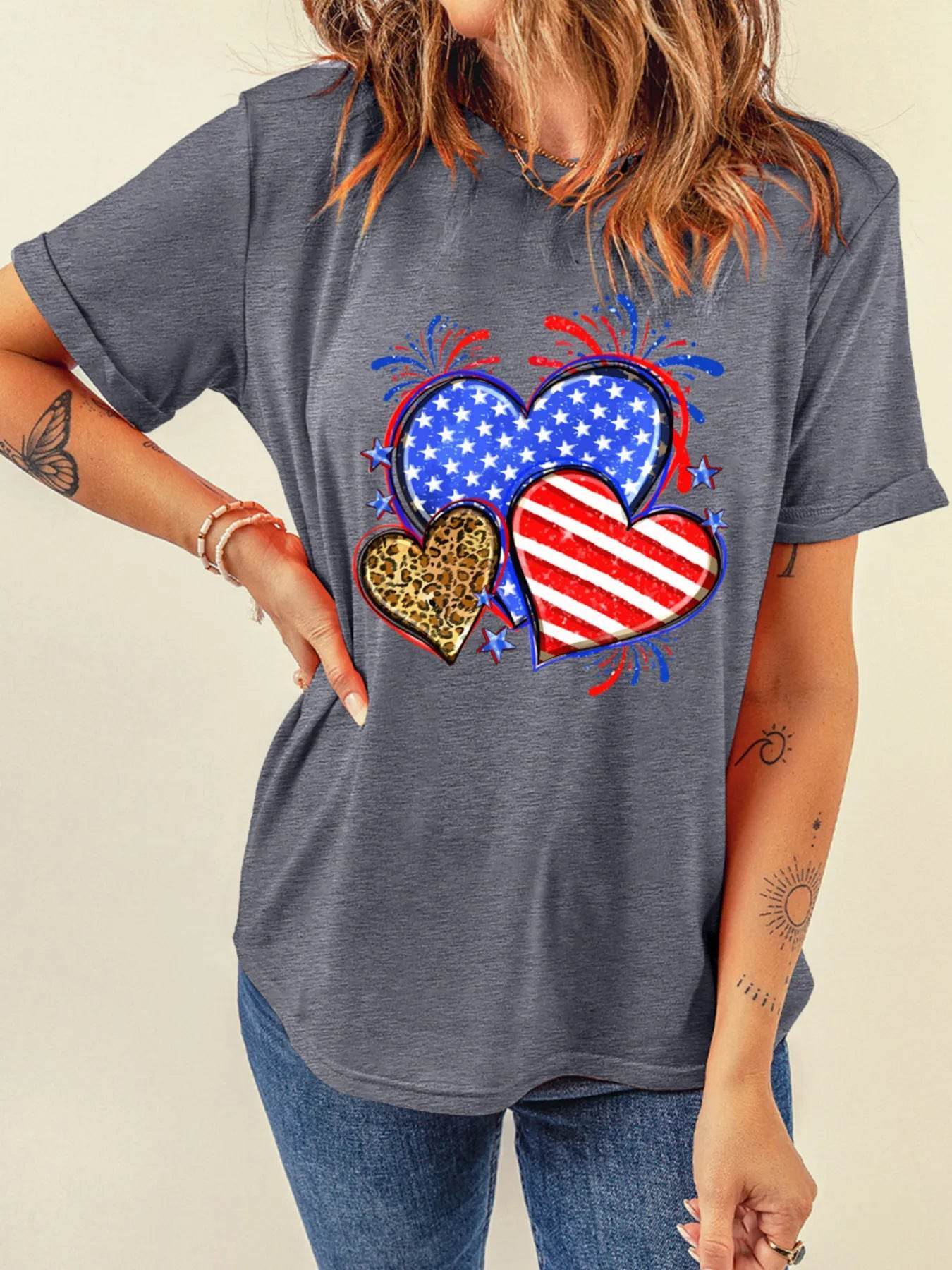 American Heart Graphic Round Neck T Shirt Trendsi 75c92930550045a1a2b48cbcd895b2d6-Max-Origin