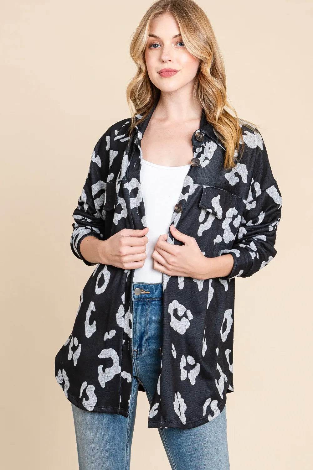 BOMBOM Animal Print Button Up Knit Shacket Trendsi 75f1e06e-f704-4190-a6e3-55c3f82da669-Max
