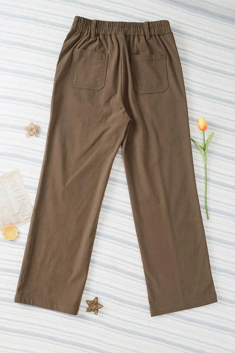 Half Elastic Waist Straight Pants Trendsi 75fc8834-c41b-47c1-a904-d9df218dfa6b-Max