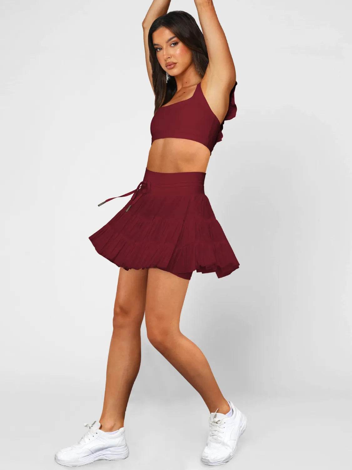 High Waist Skort with Pockets Trendsi 765c4109-e154-4b9b-98d2-69207551c9da-Max-Origin