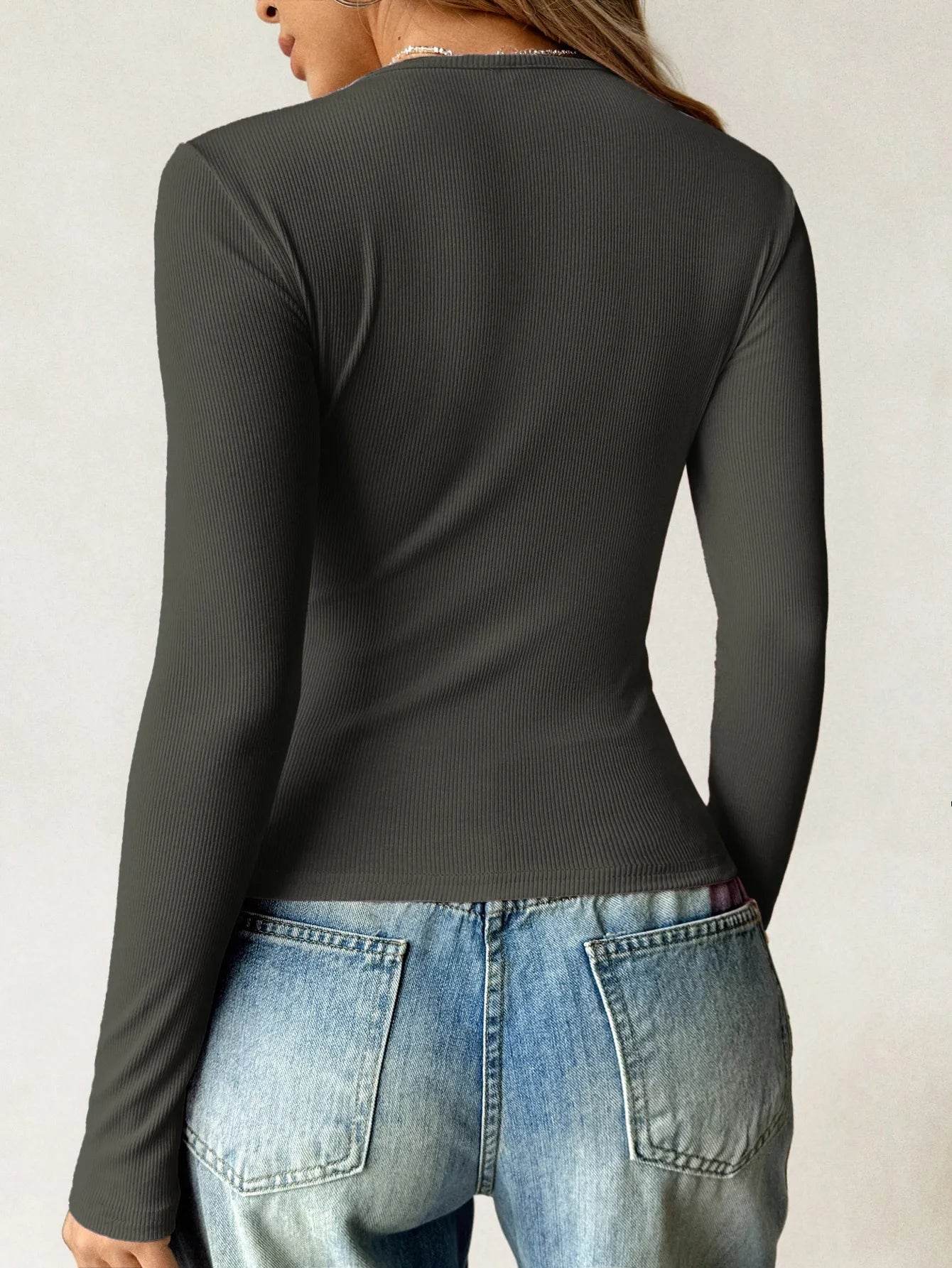 Ribbed Knit Long Sleeve T-Shirt Trendsi 765ddbf7-a920-4d37-a093-a87136de1a59-Max-Origin