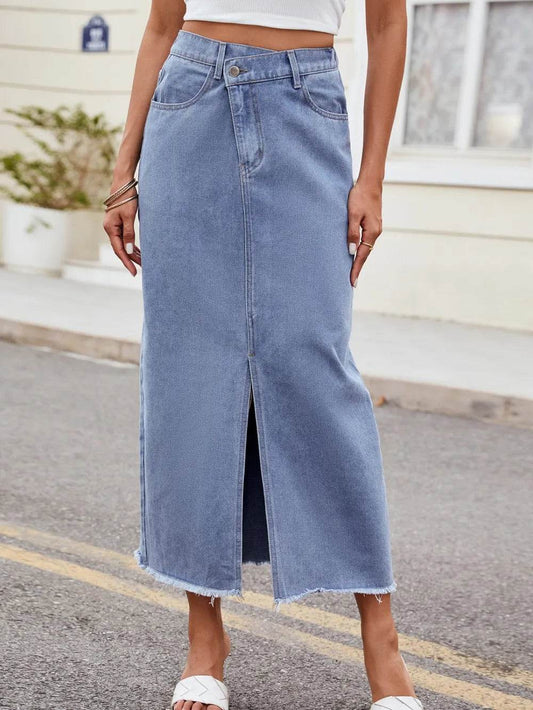 Slit Asymmetrical Waist Denim Skirt Light Trendsi 771ee392-569c-43a0-9991-c8e7f20cc410-Max