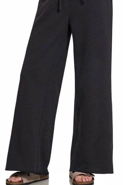 Zenana Fleece Exposed Seam Wide Leg Sweatpants Trendsi 771f5bc5-0e2e-4074-97ec-beff691a6a8b-Max-Origin