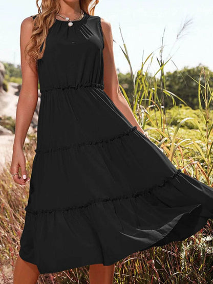 Frill Tiered Midi Dress Black Trendsi 77309a60-4cf8-4d5d-8479-e07d39ea4f1d-Max-Origin