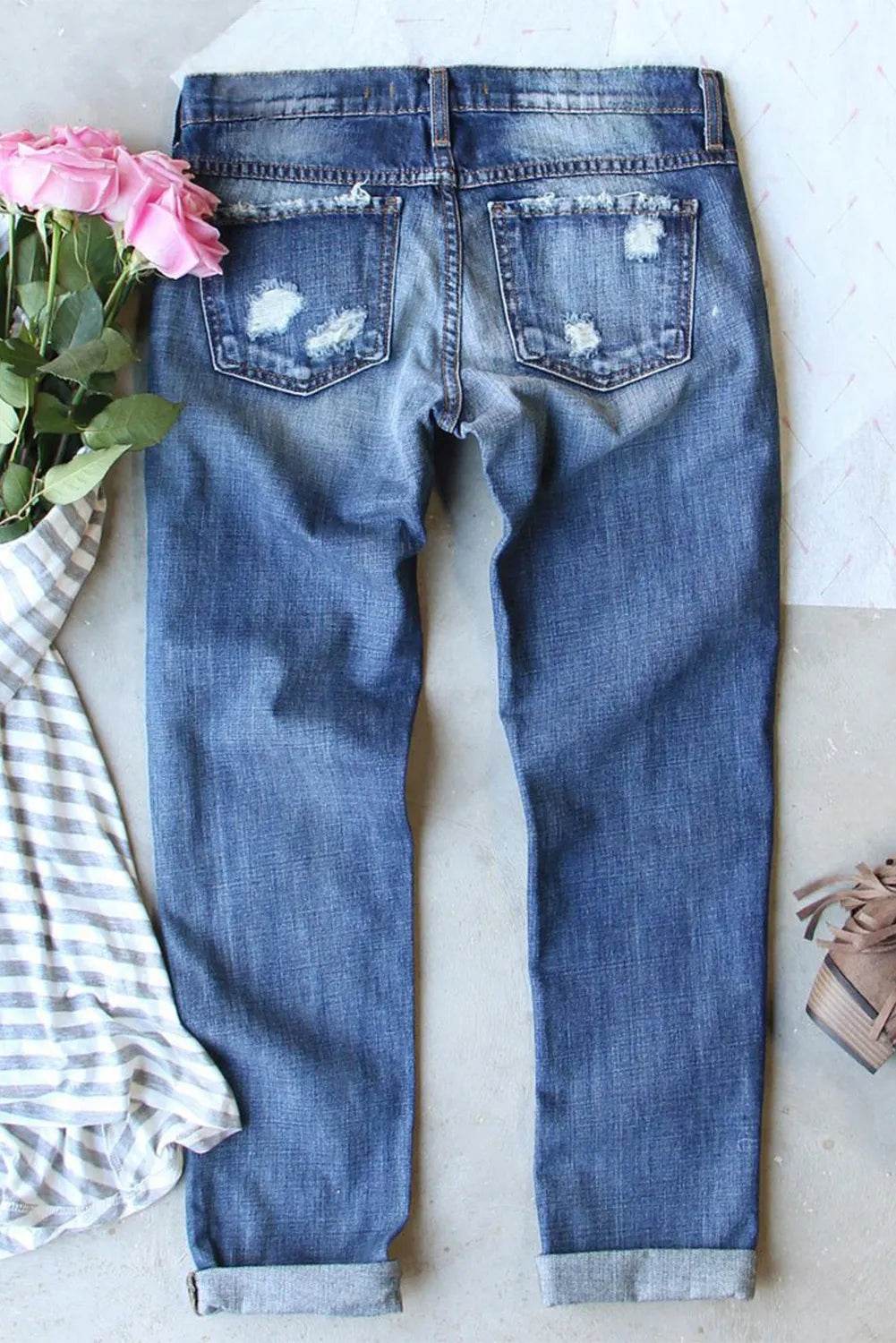 Distressed Football Straight Jeans Trendsi 776706e8-b56c-49cd-ac68-670dae6e0d17-Max