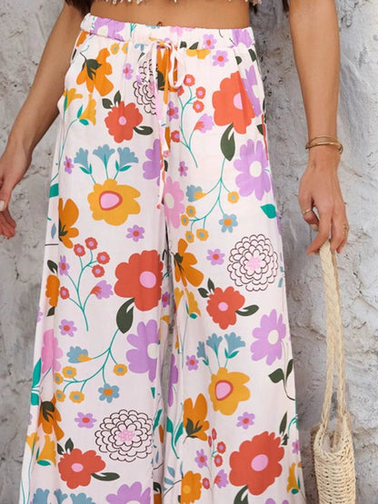 Devine Drawstring Printed Wide Leg Pants Trendsi 779f218c-5ab2-4874-8d08-28fb95bc3937-Max