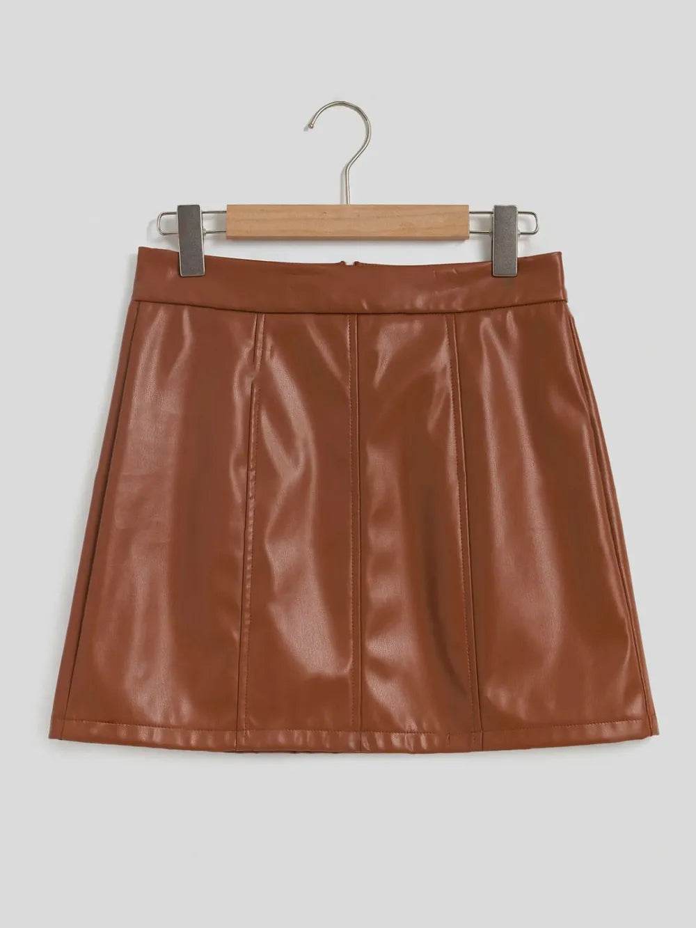 Mini Skirt with Zipper Trendsi 77c0fd83-4a49-407b-ab45-49aee36f4f48-Max