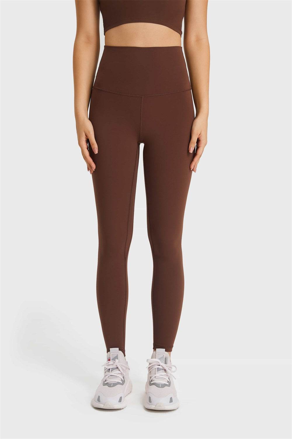 Millennia Ultra Soft High Waist Leggings Coffee Trendsi 78447195386e46f685220fbeb721e848-Max