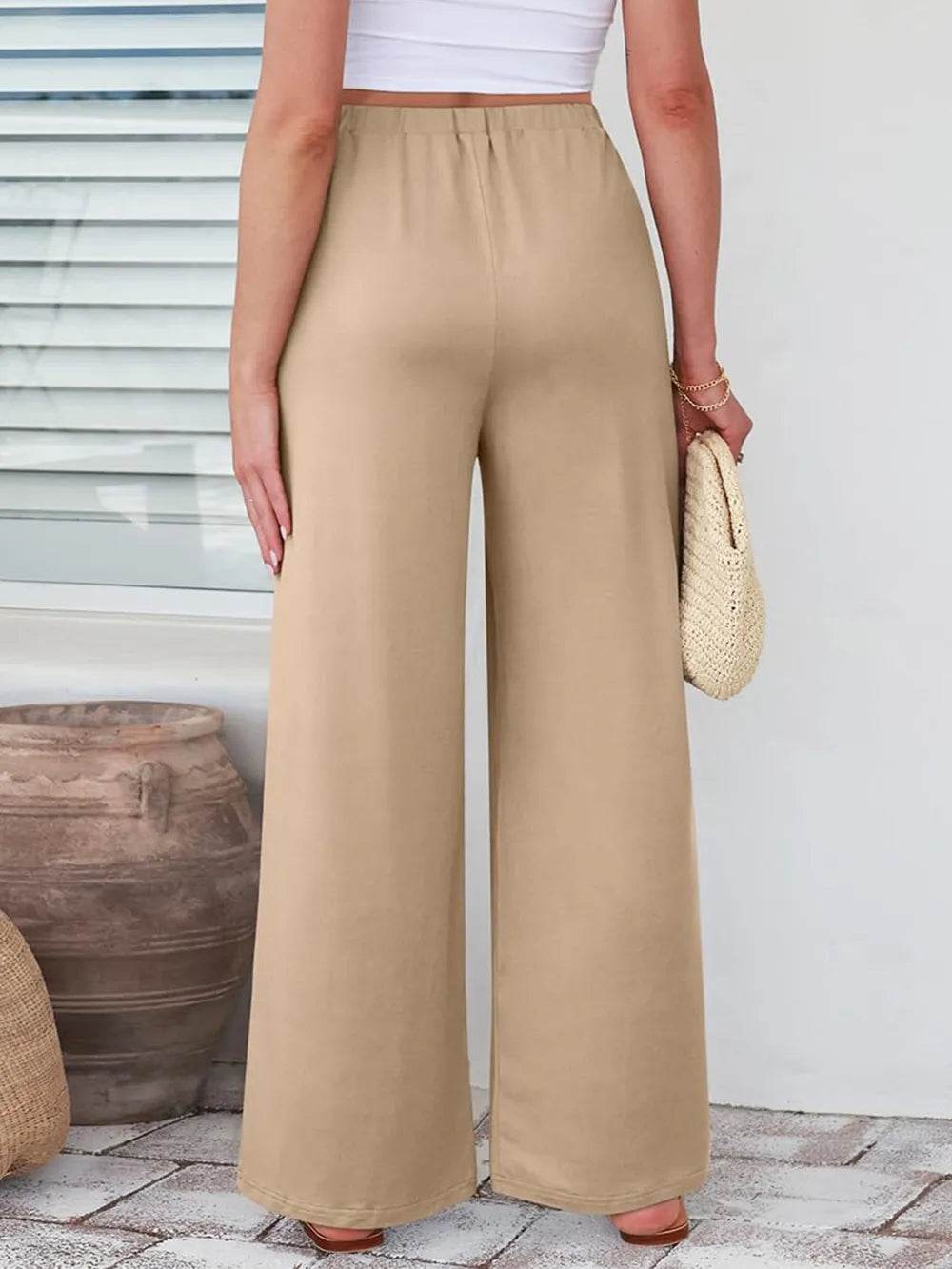 Elastic Waist Wide Leg Pants Tan Trendsi 7847be26-2b80-48d4-9ac2-6580e9a47fe1-Max
