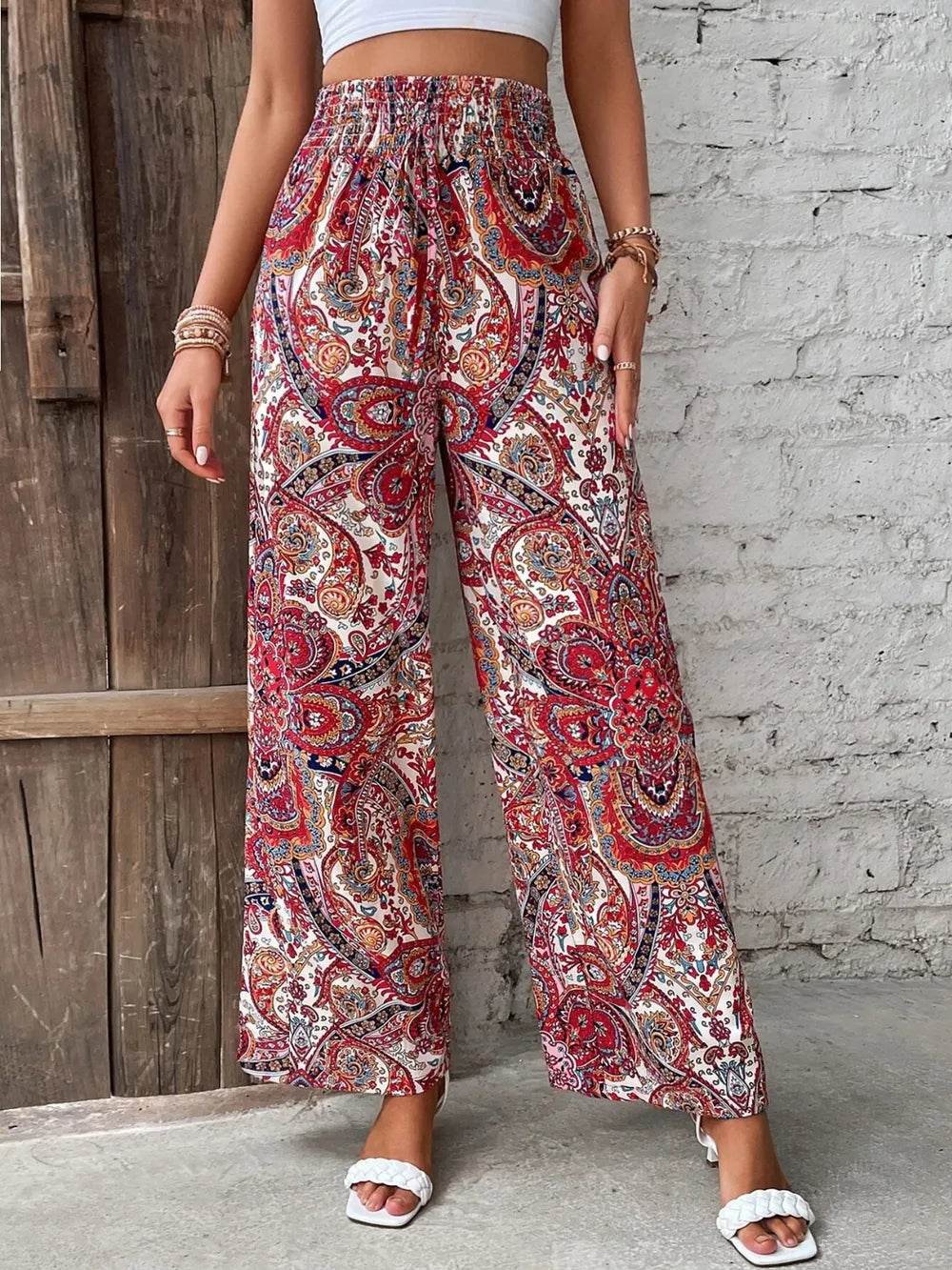 Printed Wide Leg Pants Deep Red Trendsi 78665492-1ad0-426e-ae14-88390d58ffa1-Max