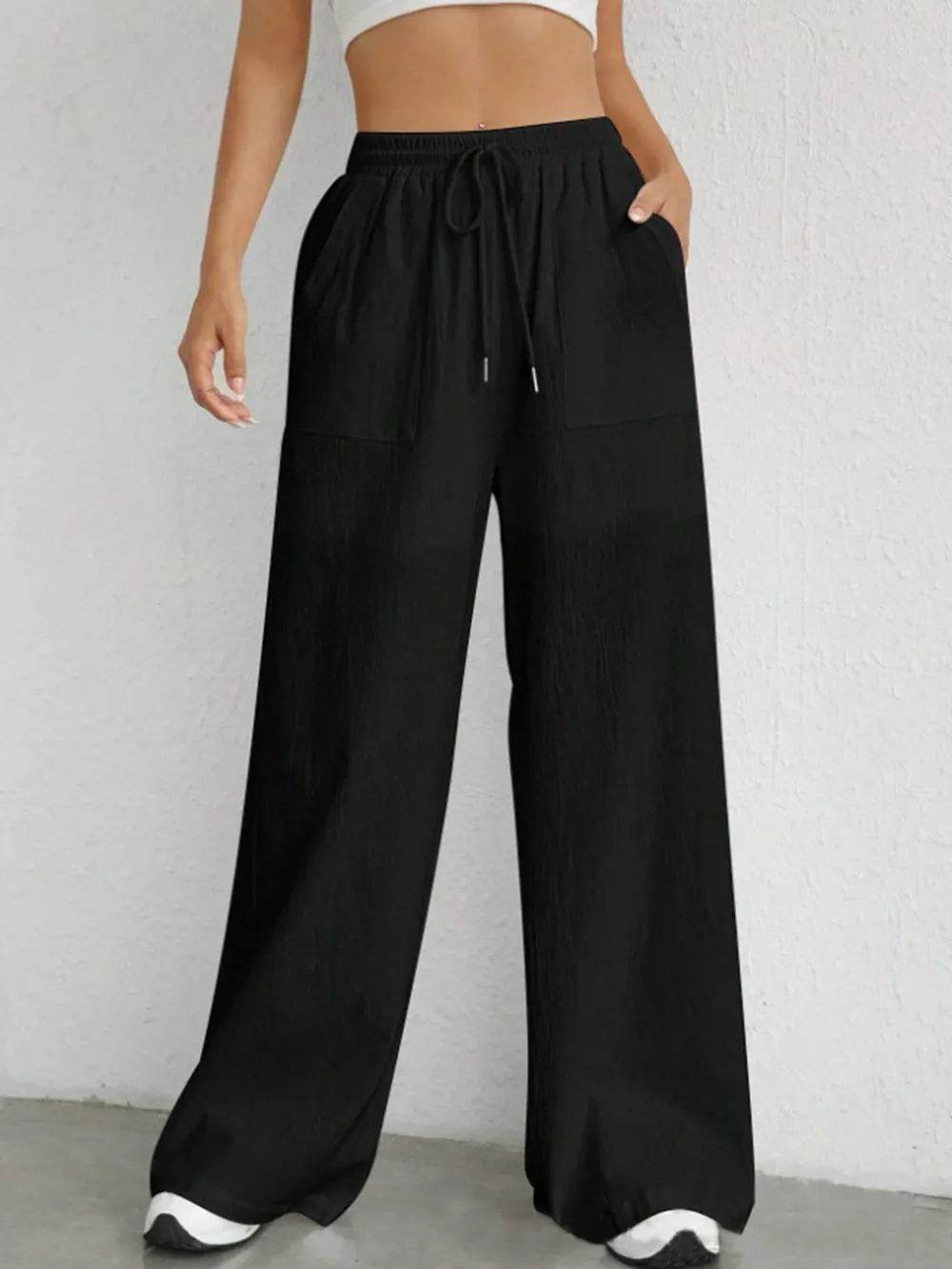 Drawstring Wide Leg Pants Black Trendsi 7872d5cc-7ed1-4de8-889f-27a3e25c3868-Max