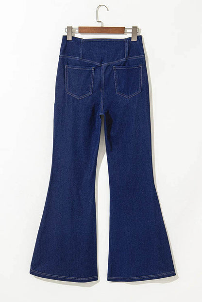 Asymmetric Waist Flare Jeans Trendsi 7898a4ef-01a8-453b-9257-9558778379f3-Max