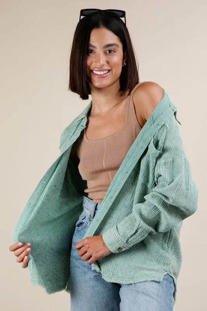 VERY J Mineral Washed Gauze Button Down Shirt Trendsi 78bdb5a73d47488da062cbcaa84dc9f7-Max-Origin