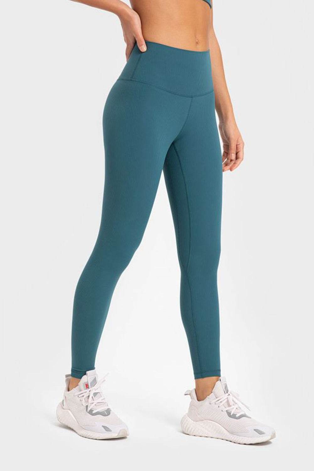 Millennia Highly Stretchy Wide Waistband Yoga Leggings Trendsi 78bedade585f4d6abd3663a8a2e7229e-Max