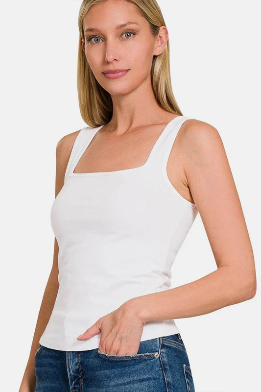 Zenana Square Neck Cropped Tank White Trendsi 7908dc82-c75b-4bf2-bb7f-2f560e448d2b-Max