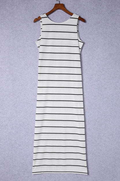 Striped Slit Sleeveless Maxi Dress Trendsi 791ac3ca97e24ecab3cccd43d7298743-Max