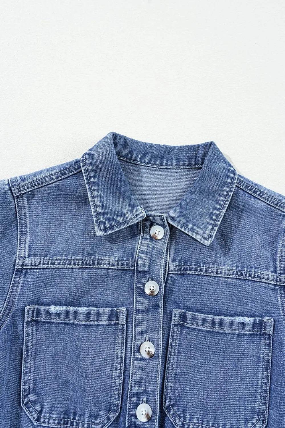 Chest Pocket Front Buttoned Folded Edge Denim Short Sleeve Romper Trendsi 791bc6cd-be75-4b9d-97df-61f26634af70-Max-Origin
