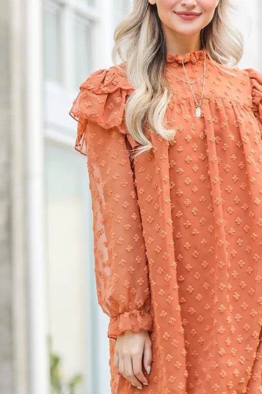 And The Why Lovely Ruffle Shoulder with Textured Woven Dress Trendsi 792417bea45c476497abc437a7ade420-Max-Origin