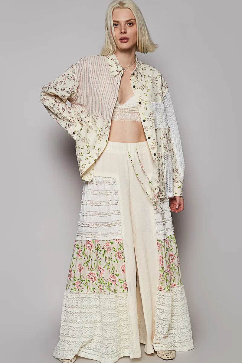 POL Lace Patchwork Floral Button-Up Shirt Trendsi 7946a697-db2a-489e-931a-6aac4c38eddb-Max-Origin