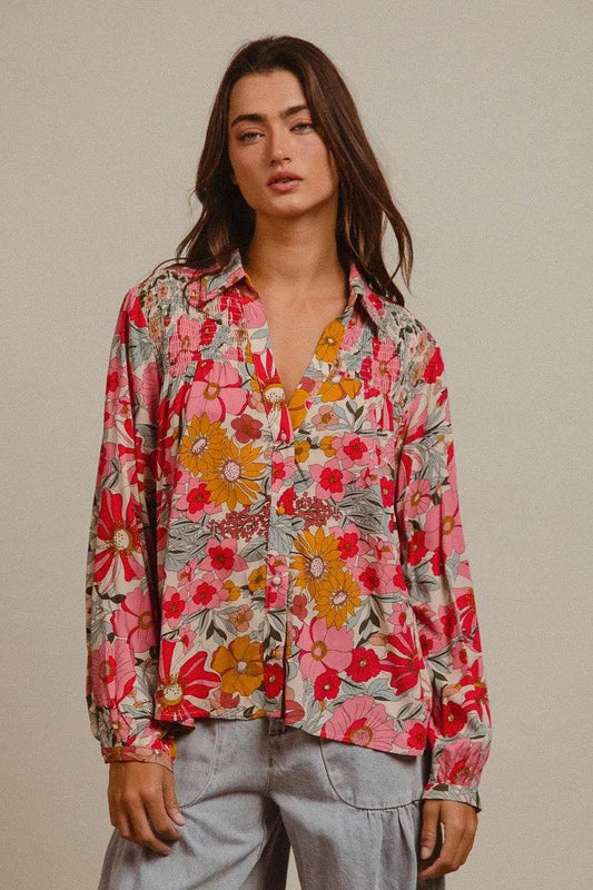 BiBi Woven Floral Printed Shirt Top ROSE Trendsi 795ae4c509ee48528ce08dab53f93e32-Max-Origin