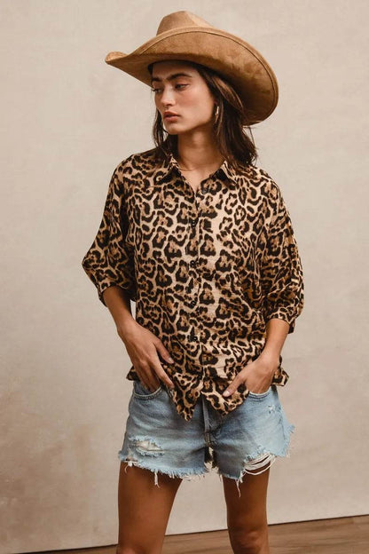 BiBi Leopard Prints Overseized Short Sleeves Top LEOPARD Trendsi 795e9dacdd254b3d9ca54d0bd6e60003-Max-Origin