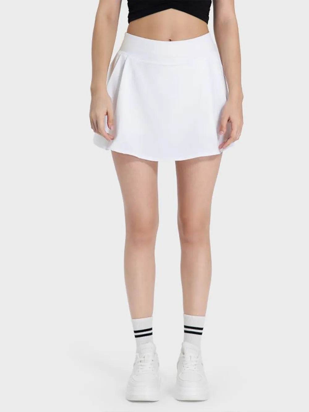 Millennia Pleated Detail Mid-Rise Waist Active Skirt White Trendsi 796c847d-93d0-4425-9652-c3a654205361-Max