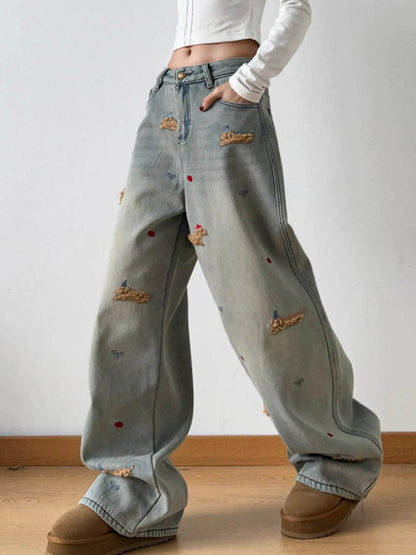 Embroidered Wide Leg Jeans Trendsi 7980e2b1-1d1c-4dd0-98e2-4e317356252c-Max-Origin