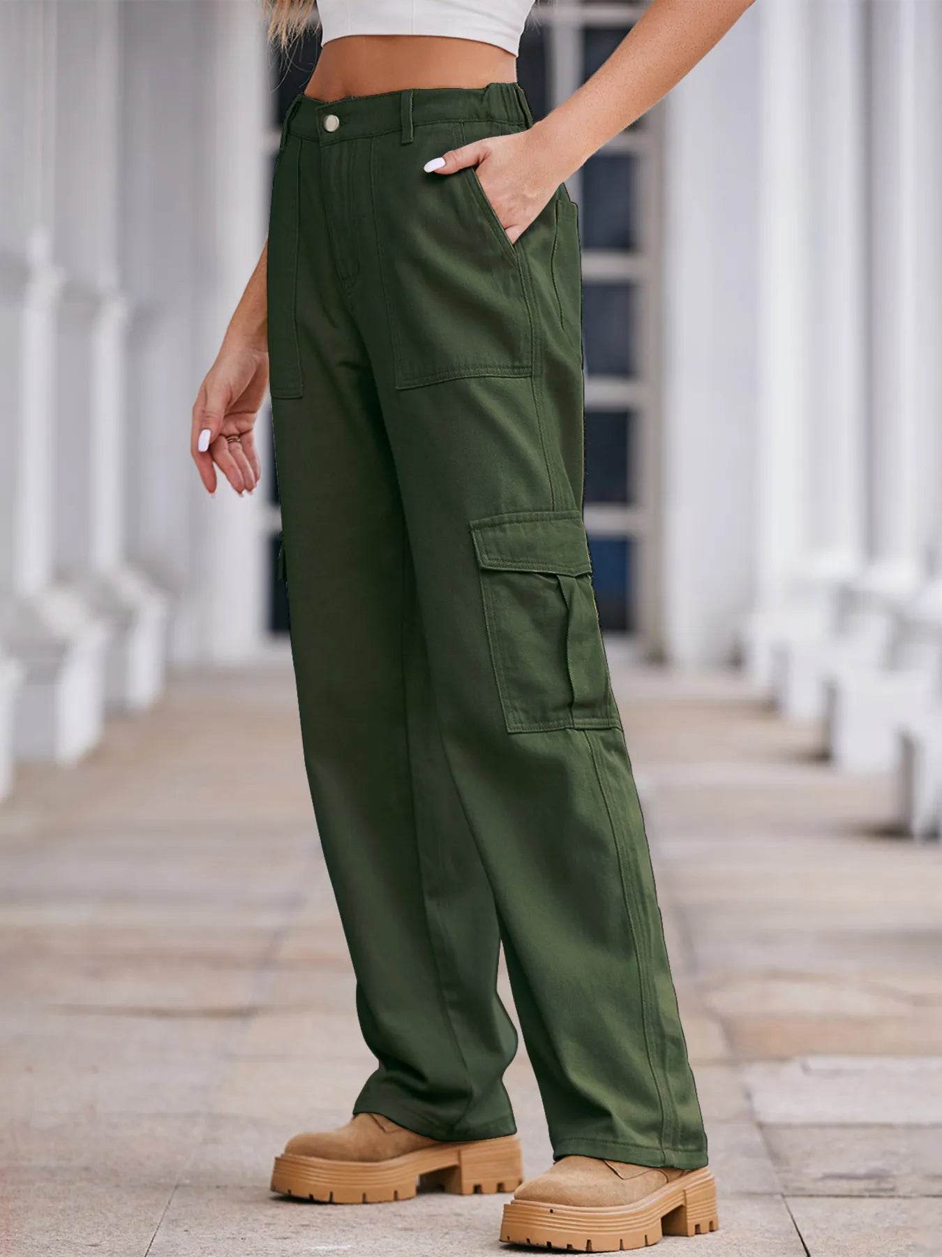 High-Waisted Cargo Jeans Trendsi 7993f34f9dcd41ec82e8d7a186320a53-Max-Origin