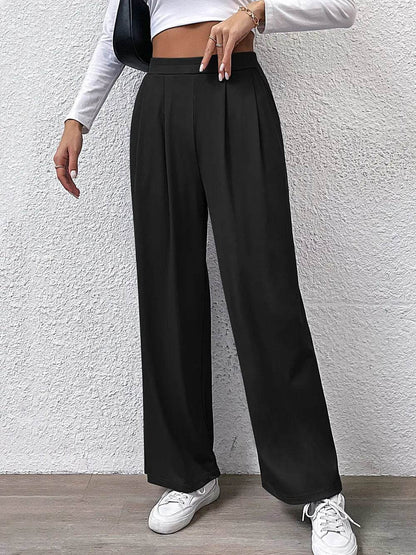 Perfee High Waist Straight Pants Trendsi 7995d3de04c34c3681798e18788b0112-Max