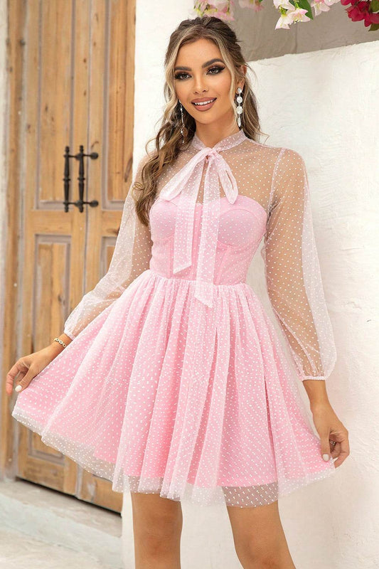 Tie Neck Open Back Mesh Dress Blush Pink Trendsi 79c0d337079944a6ad5011cbbd56c568-Max