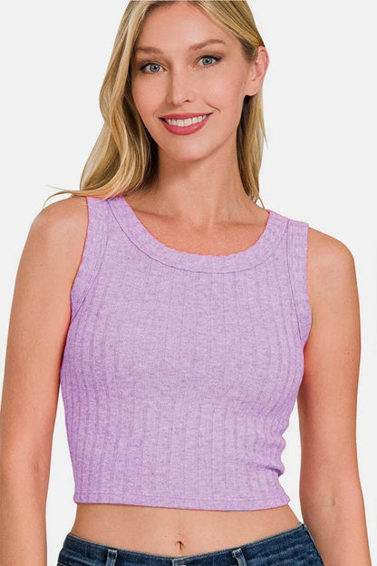 Zenana Ribbed Cropped Tank Trendsi 79d41a47-cb8d-4763-89bf-882735096edc-Max