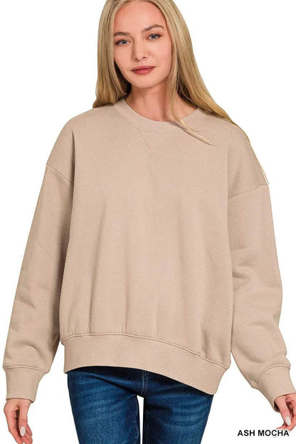 Zenana Fleece Long Sleeve Sweatshirts & Shorts Set Trendsi 7a21e519b9b24c068e115829d5954ec1-Max-Origin