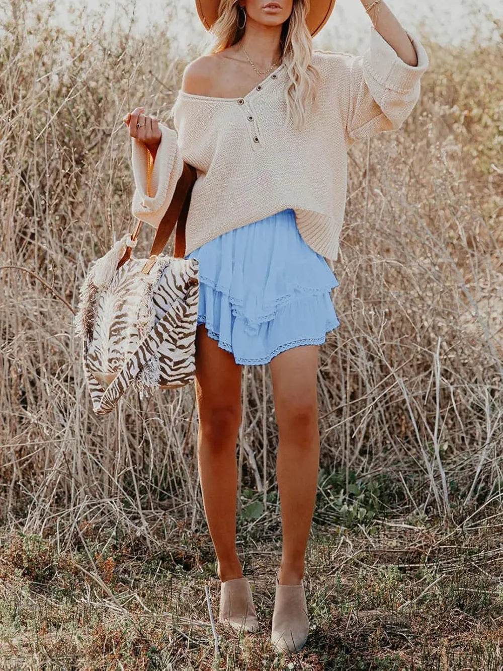 Lovelet Lace Detail Layered Skirt Trendsi 7a834711-5650-4154-b127-924bcdf877a8-Max