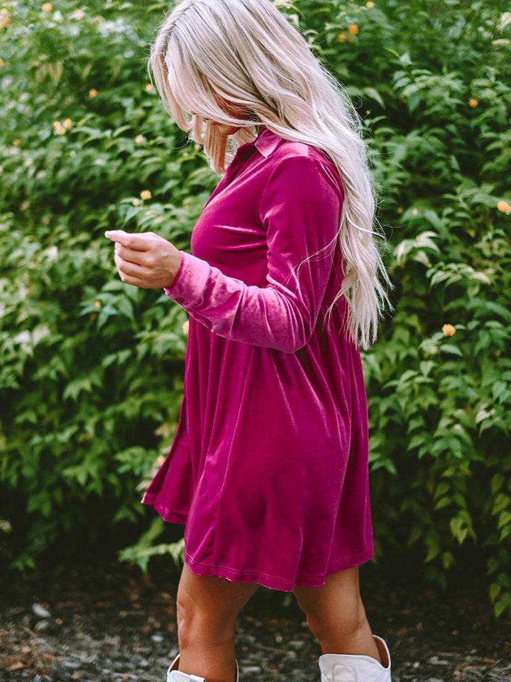 Collared Neck Buttoned Mini Dress Trendsi 7aa02895c31a49fc9d91d670d26b0b51-Max