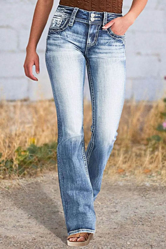 Star Embroidered Bootcut Jeans Light Trendsi 7aa39ac0-4645-4708-9d26-55963957b946-Max