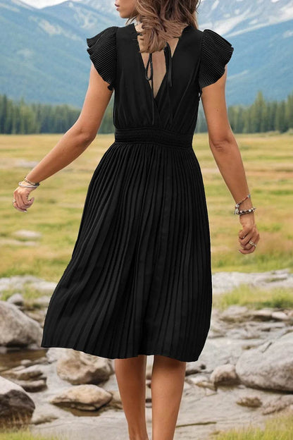 Perfee Tied Smocked Waist Flutter Sleeve Dress Trendsi 7aacac7c-c769-4f85-bbe1-146286b675e0-Max