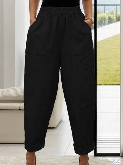 Elastic Waist Pants with Pockets Black Trendsi 7ad8c832-64f5-4a0c-81d2-9fed79d793f5-Max