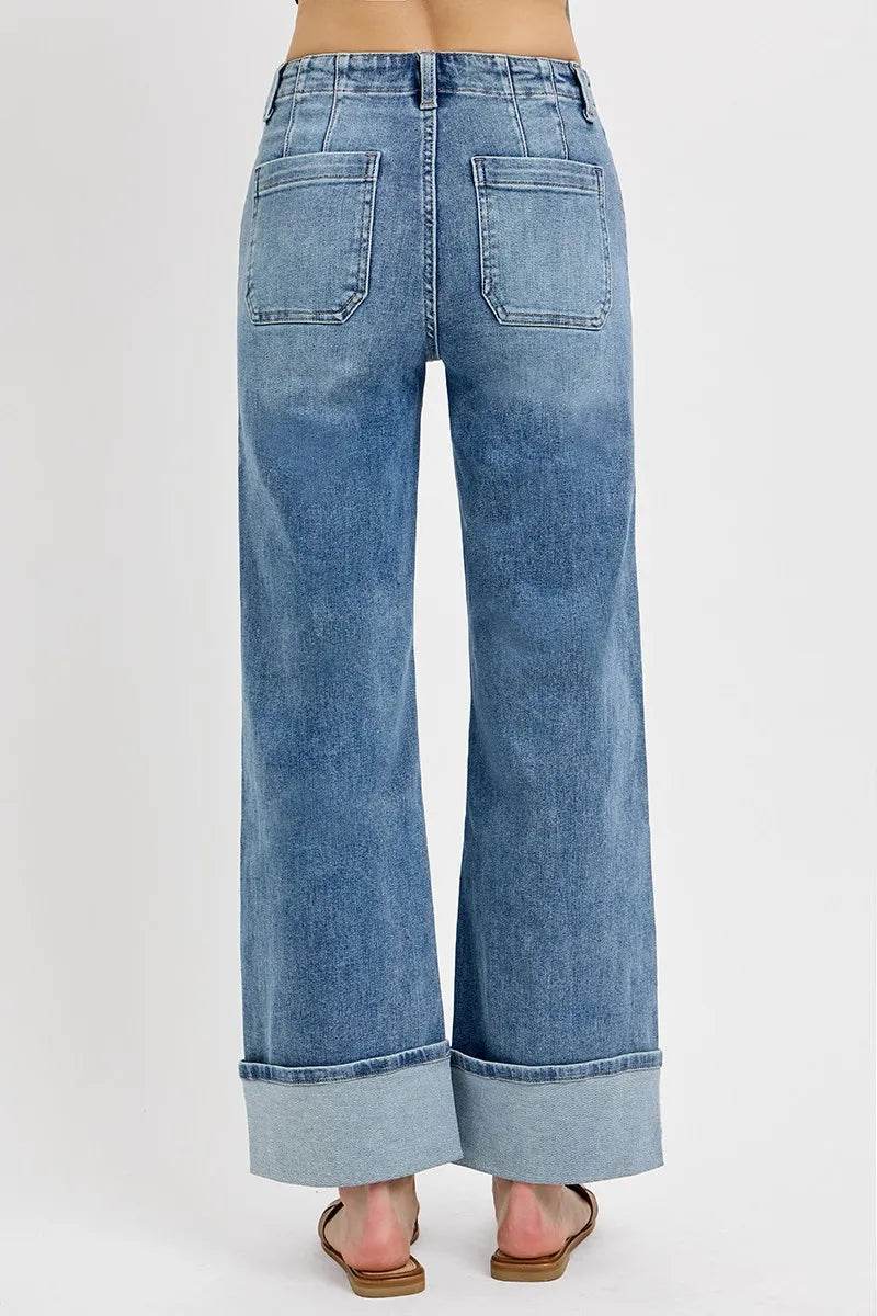RISEN High Rise Ankle Wide Button Patch Pocket Cuffed Jeans Trendsi 7ae64cd3213f47e0815bafa25e2b897e-Max-Origin